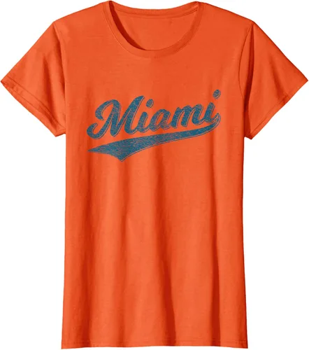 Vista 31 de Camiseta de estilo vintage de Miami Florida VARSITY SCRIPT Sports, gris, S