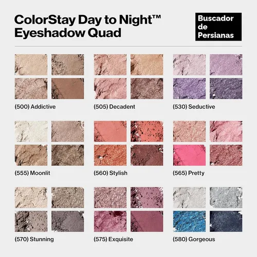 Vista 6 de Revlon ColorStay, 16 horas sombra de ojos, Quad. , Decadent