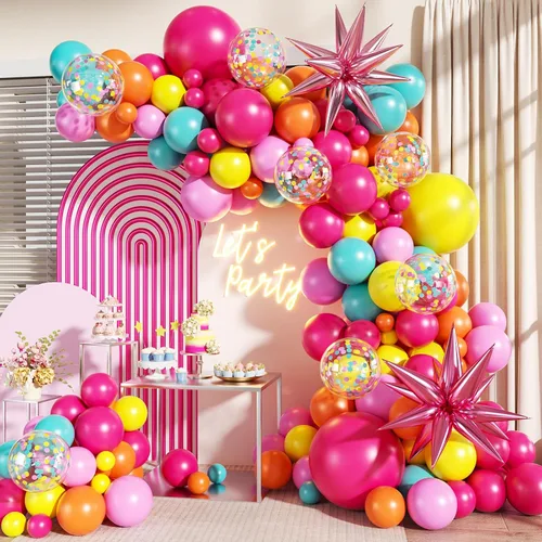 Vista 9 de Kit de Arco de Guirnalda de Globos Negros y Dorados, 140 Piezas de Globos de Confeti Negros y Dorados con Estrellas para Cumpleaños, Graduación, Año