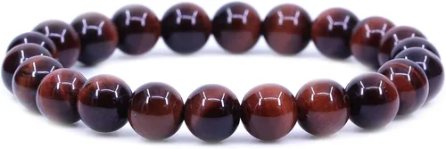 Vista 39 de Keleny Gem - Pulsera elástica de piedras semipreciosas con cuentas redondas de 8 mm, 7 pulgadas, unisex Ágata de encaje azul de grado A