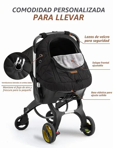 Vista 5 de Funda para asiento de automóvil, impermeable, color negro