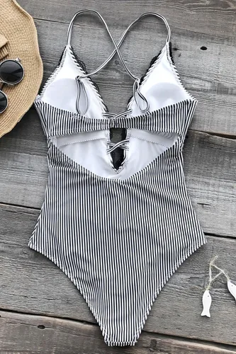 Vista 5 de Traje de baño, de Cupshe, para mujer, vintage, con encaje