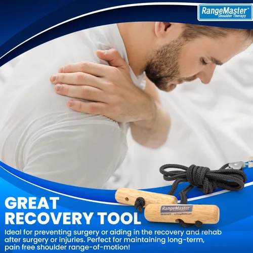 Vista 6 de RangeMaster EconoRanger - Polea de hombro para terapia física sobre la puerta Rehabilitación de brazos, manguito rotador y recuperación