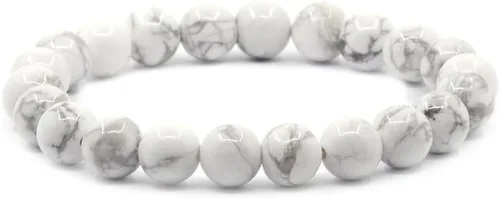 Vista 17 de Justinstones Pulsera elástica de cuentas redondas de 0.315 in con gemas semipreciosas, unisex, 7 pulgadas