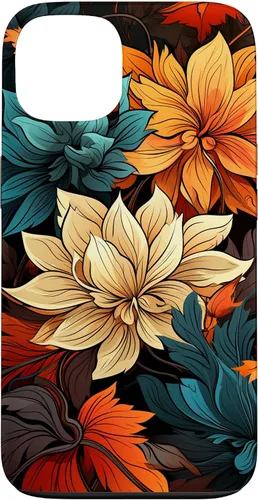 Vista 7 de Red and Orange Autumn Colors Fall Leaves Floral Pattern Case for iPhone 17