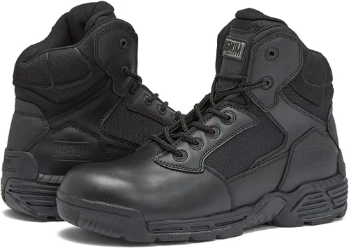 Vista 6 de MAGNUM Stealth Force - Botas tácticas negras impermeables de 6 pulgadas, botas militares de cuero para hombre