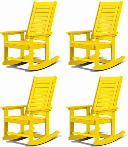 Vista 13 de GREENVINES Oversized Outdoor Rocking Chair, HDPE Rocker, Aqua