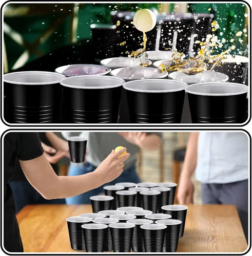 Vista 6 de Suclain Paquete de 500 vasos desechables de plástico de 12 onzas resistentes para fiestas, cumpleaños, bodas, cervezas, bebidas, servir aperitivos