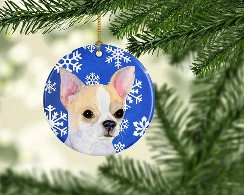 Vista 118 de Caroline's Treasures Cavalier Spaniel - Adorno de cerámica para colgar en el árbol de Navidad, para el hogar, Navidad, fiestas, regalo, 3 pulgadas