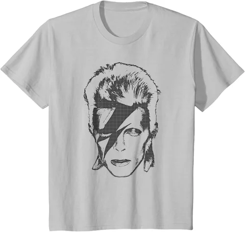 Vista 7 de David Bowie - Camiseta Lightning, Gris Asfalto