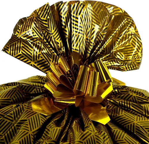 Vista 5 de Fulmoon - 4 bolsas de regalo jumbo de 48 pulgadas, grande, negro dorado