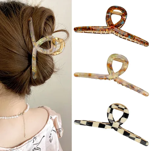 Vista 11 de Pinzas para el cabello grueso, paquete de 4 pinzas de gelatina extra grandes para mujeres, accesorios para el cabello de 4.75 pulgadas para mujeres