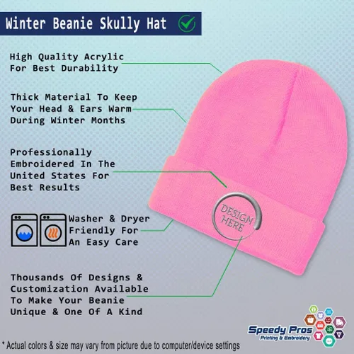 Vista 12 de Gorro de invierno para hombres y mujeres, gorro de acrílico con texto personalizado personalizado