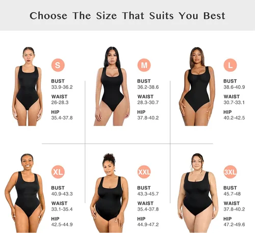 Vista 5 de FeelinGirl Body para mujer, con control de abdomen, sin costuras, a la moda, para salir, sin mangas, body