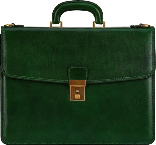 Vista 11 de Time Resistance Leather Briefcase - Italian Handmade Leather Laptop Bag - Handbag for Men - Professional Computer Case