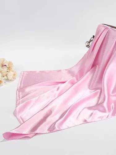 Vista 6 de SATINIOR Bufanda de gasa con cuello cuadrado, pañuelo retro con cinta de satén para mujer