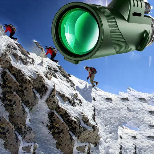 Vista 6 de 12x50 Monocular Telescope Adult High Power Monoculars Compact monocular Telescope for Smartphone Adapter, Handheld Telescope with Tripod for Bird