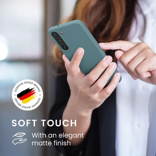Vista 4 de kwmobile Funda compatible con Samsung Galaxy S23 - Funda protectora de silicona TPU suave y delgada - Piedra antigua