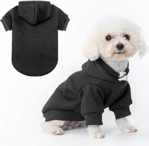 Vista 14 de BINGPET - Sudaderas con capucha de seguridad para perros, suéter para cachorros, abrigos para perros para clima frío, suéter con capucha abrigado
