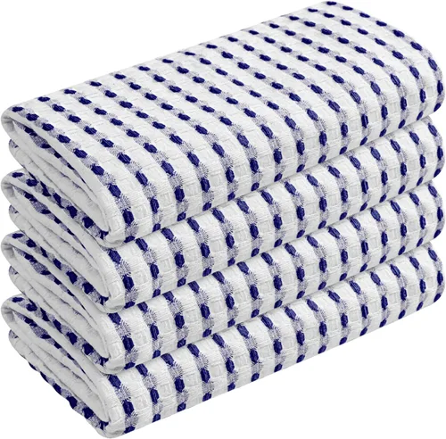 Vista 43 de TWINY threads Juego de toallas de cocina con diseño de diamante, 100% algodón, trapos grandes y trapos de lavado, absorbentes de secado rápido
