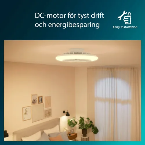 Vista 15 de Ventilador de Techo con Luz Philips Blanco