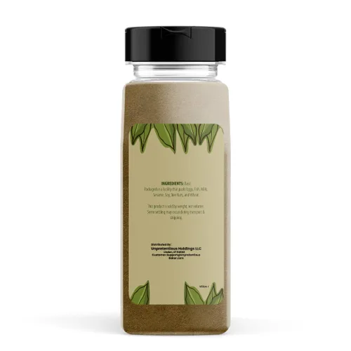 Vista 2 de Unpretentious Albahaca molida, 4 tazas, sabor dulce a pimienta, albahaca dulce, molido fino