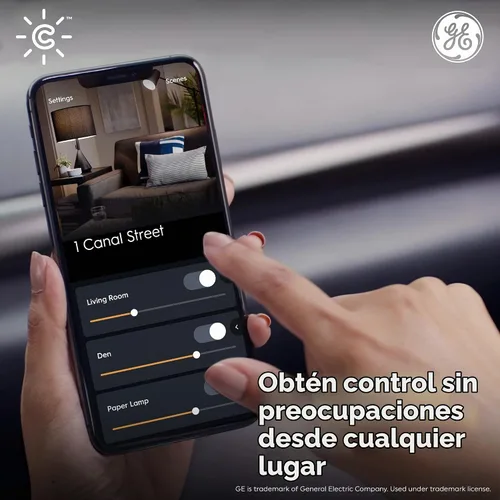 Vista 7 de [Usado] GE Lighting Cync - Bombillas LED inteligentes A19 con Bluetooth y Wi-Fi, 60 W de repuesto, compatible con Alexa + Google Home sin hub