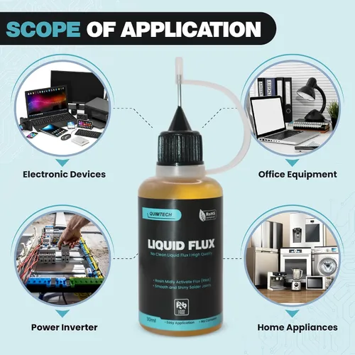 Vista 8 de Gota de flujo de soldadura líquida (30 ml/1 oz.) Flujo de soldadura líquida RMA Flujo de soldadura Soldadura eléctrica Flujo líquido sin