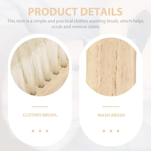 Vista 8 de Cepillo de brillo multiusos para ropa, zapatos, cerdas de nailon suave, cepillo de limpieza de lavandería con mango de madera para chaquetas