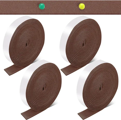 Vista 18 de Zonon 4 rollos de tiras de fieltro de 120 pulgadas con respaldo adhesivo, cintas de fieltro para muebles, rollos de tiras autoadhesivas de poliéster