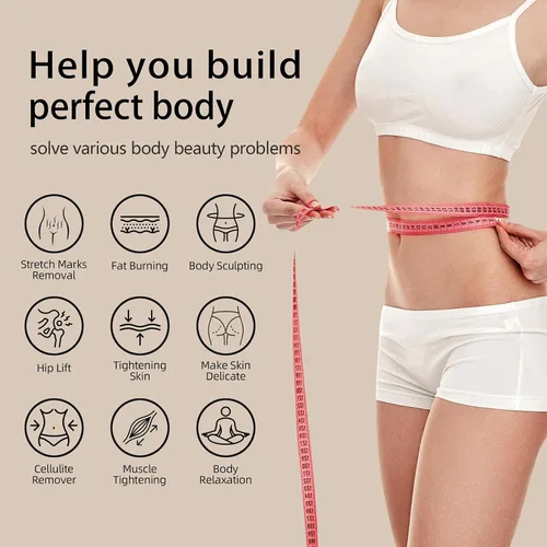 Vista 4 de Máquina para esculpir el cuerpo, masajeador de celulitis corporal inalámbrico para vientre, cintura, pierna, trasero, brazo, regalos para mujeres