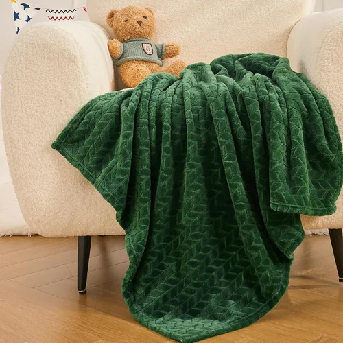 Vista 3 de inhand - Manta decorativa de vellón para bebés y recién nacidos, supersuave, envolvente, afelpada, mullida, cálida, ideal para cuna y como manta