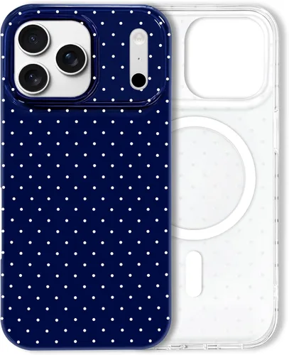 Vista 146 de Hython Funda para iPhone Air, diseño estético de lunares lindos, funda simple de 6.5 pulgadas, delgada, antiarañazos, parachoques de TPU suave, a