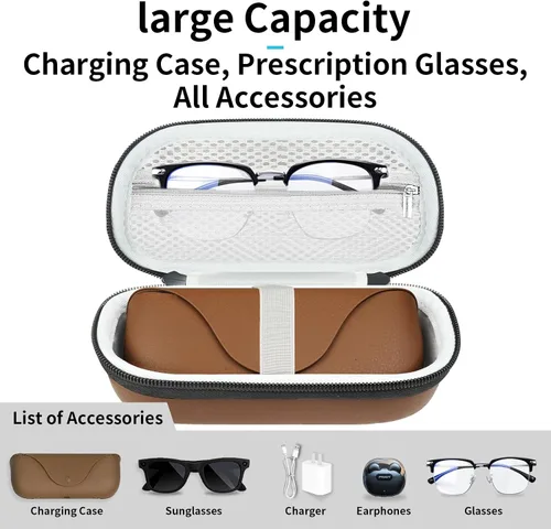 Vista 2 de sarlar Estuche rígido de transporte compatible con Ray-Ban Meta Smart Glasses Oakley y todos los accesorios, gafas de sol AR almacenamiento