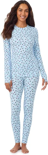 Vista 6 de Cuddl Duds Heavyweight 2 Piece Sets Base Layer Thermal Underwear for Women Negro