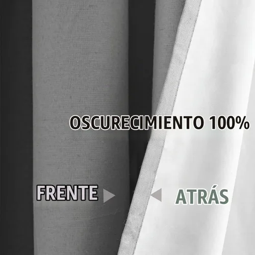 Vista 4 de Jubilantex Cortinas opacas 100% con revestimiento de lino, paneles de cortina texturizados de lino gris, 84 pulgadas de largo para dormitorio, sala
