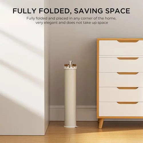 Vista 5 de SUNOUTLY Estante de secado de ropa con trípode, estante portátil y plegable para ahorrar espacio, estante para secadora de ropa, balcón, dormitorio