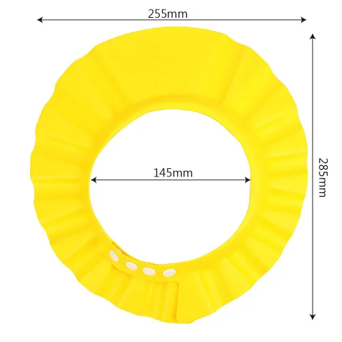 Vista 5 de Gorro de baño con protección de baño con champú y visera ajustable para niños pequeños, bebés, niños, juego de 3
