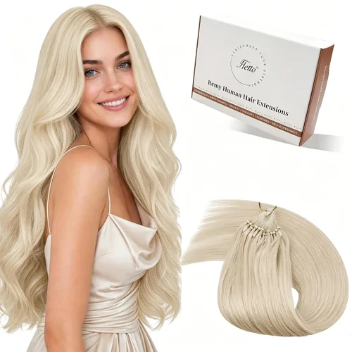 Vista 88 de 【Descuento】Hetto - Extensiones de cabello con cinta adhesiva, 40g, extensiones de cabello humano, color rubio ceniza oscuro degradado a rubio medio