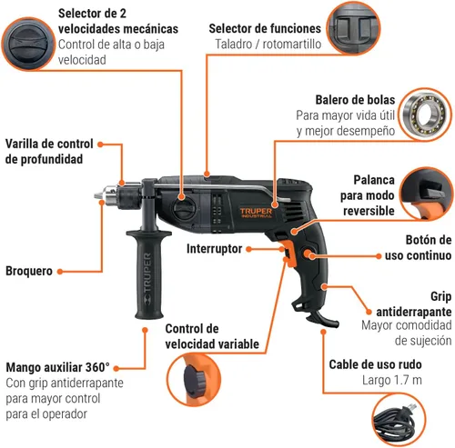 Vista 5 de Industrial 1/2 Rotomartillo 900 W