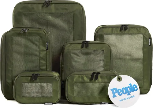 Vista 24 de Aerotrunk Cubos de embalaje de compresión para viajes, paquete de 2, beige