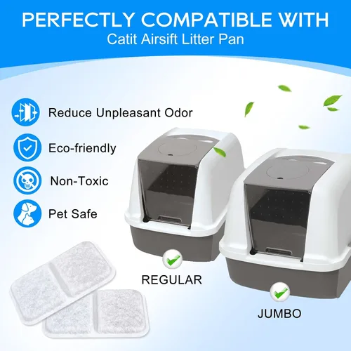 Vista 2 de Filtro de caja de arena para gatos Catit Jumbo con capucha para gatos, compatible con filtros de caja de arena Airsift, purificador de filtro