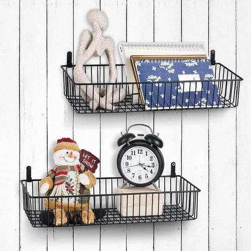 Vista 8 de Farmhouse Decor - Canasta organizadora de alambre de metal (1 unidad), almacenamiento de papel higiénico, organización y almacenamiento para baño