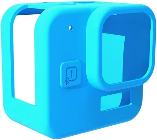 Vista 8 de Funda de silicona para GoPro Hero 11 Mini protector de lente de vidrio templado, cubierta protectora de película protectora para GoPro11 Mini