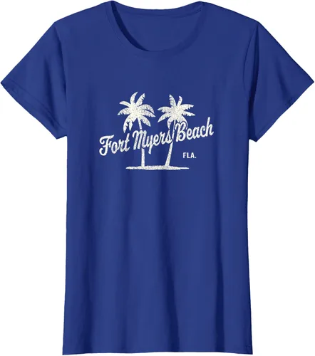 Vista 60 de Fort Myers Beach Florida Vintage 70s Palm Trees Graphic T-Shirt