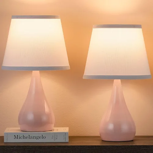 Vista 11 de Juego de 2 lámparas táctiles modernas de 18.1'' para mesita de noche con brillo regulable de 3 niveles, lámparas de mesa para sala de estar