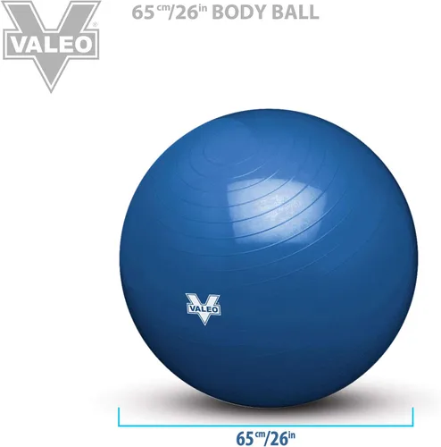 Vista 3 de Valeo Pelota corporal de ejercicio – Grado profesional anti-estallido, pelota de equilibrio para pilates, yoga, entrenamiento de estabilidad