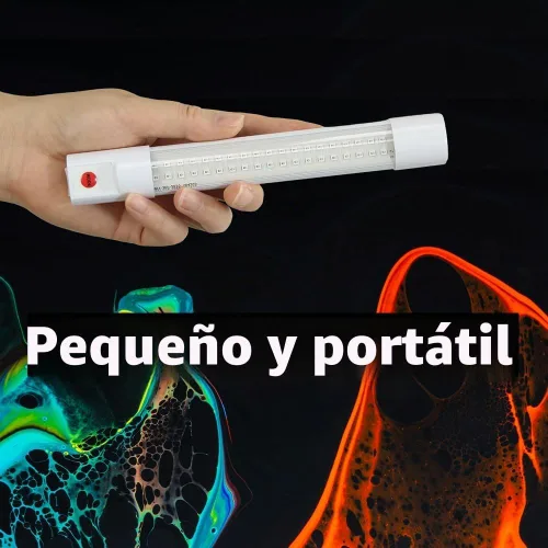 Vista 2 de Batería recargable de luz negra - Pequeña barra de luz negra portátil 395nm