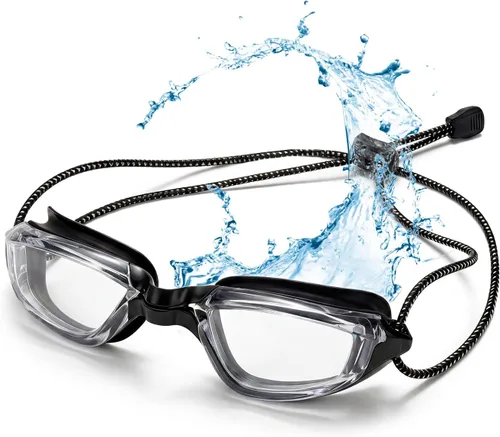 Vista 26 de Aegend Swim Goggles, Swimming Goggles No Leaking Full Protect Adult Youth Todo negro
