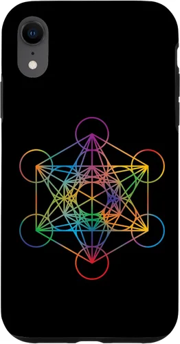 Vista 25 de iPhone 16 Geometría Sagrada Metatrón Cubo Chakra con Funda Geométrica